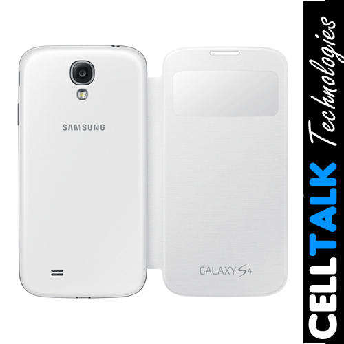Samsung Galaxy S4 I9500 S View Flip Case WHITE